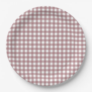 Plato De Papel Faye y Lauren Fall Pink Gingham