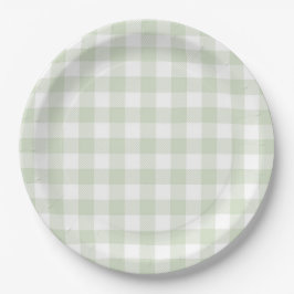 Plato De Papel Faye y Lauren Green Plaid