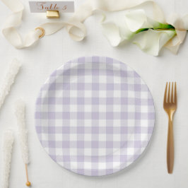 Plato De Papel Faye y Lauren Pastel Purple Plaid