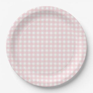Plato De Papel Faye y Lauren Rubor Gingham