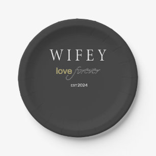 Plato De Papel Fecha de registro de amor eterno de Wifey personal