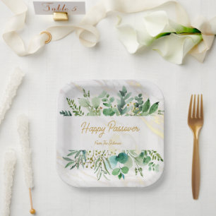 Plato De Papel felice passover placas personalizadas