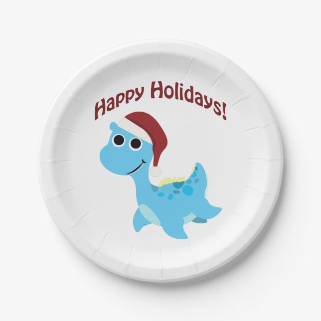 Plato De Papel ¡Felices Fiestas! Cute Nessie (Anverso)
