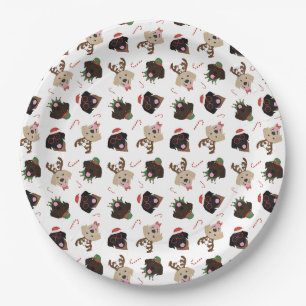 Plato De Papel Felices Pawlidays Labrador Recuperar Perros