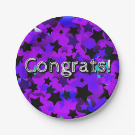 Plato De Papel ¡Felicidades! Estrellas de punk