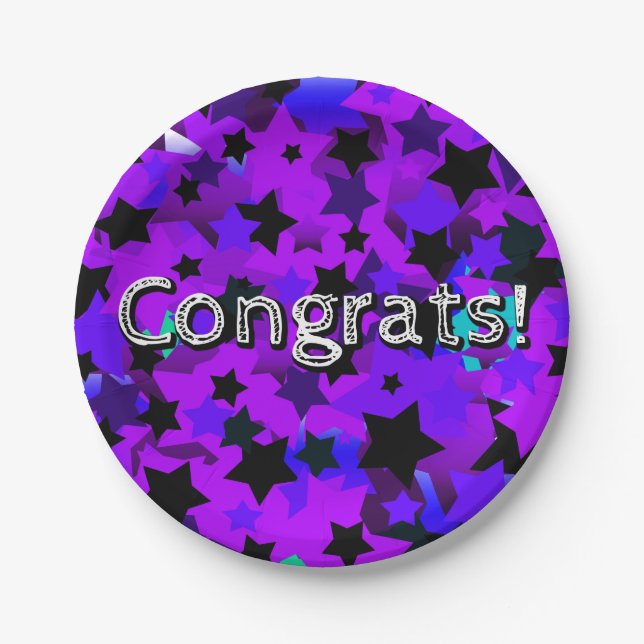 Plato De Papel ¡Felicidades! Estrellas de punk (Anverso)