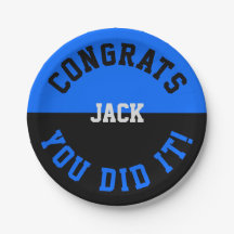 Felicitaciones a los graduados azules y negros - L