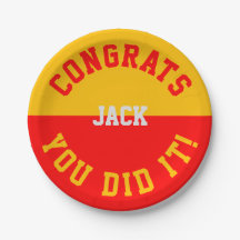 Felicitaciones por la graduación de Red & Gold - L