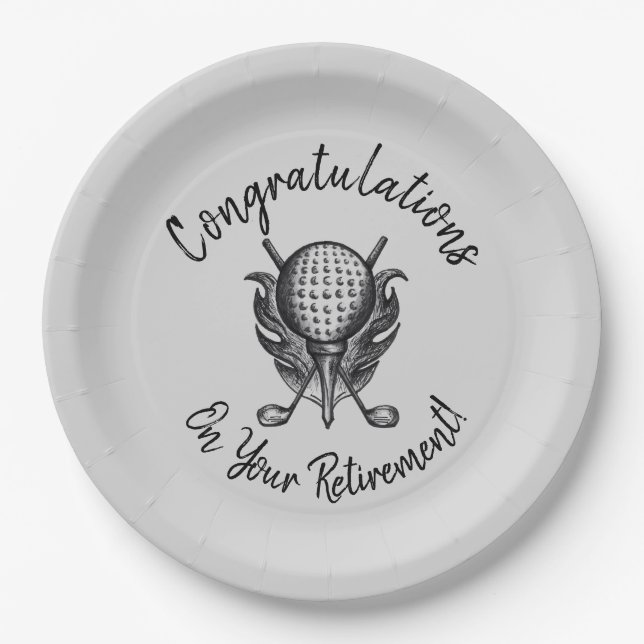 Plato De Papel Felicitaciones por los clubes de té de la pelota d (Anverso)