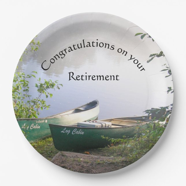 Plato De Papel Felicitaciones Retirement Next Adventure (Anverso)