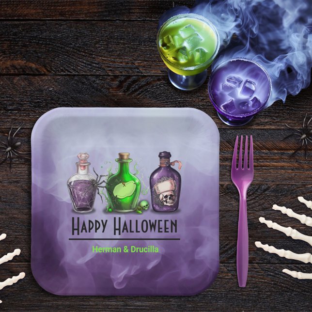 Plato De Papel Feliz aniversario de Halloween (Subido por el creador)