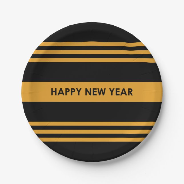 Plato De Papel Feliz Año Nuevo (Anverso)