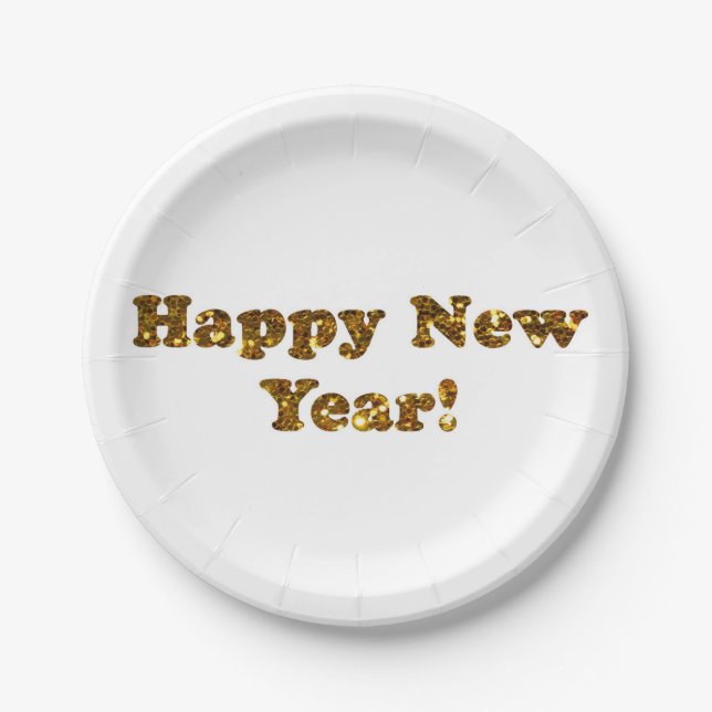 Plato De Papel ¡Feliz Año Nuevo! (Anverso)