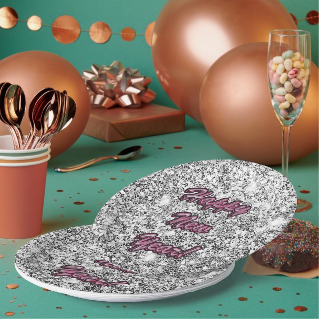 Plato De Papel Feliz Año Nuevo (Multi)