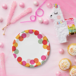 Plato De Papel Feliz Año Nuevo colorido y divertido juego de conf