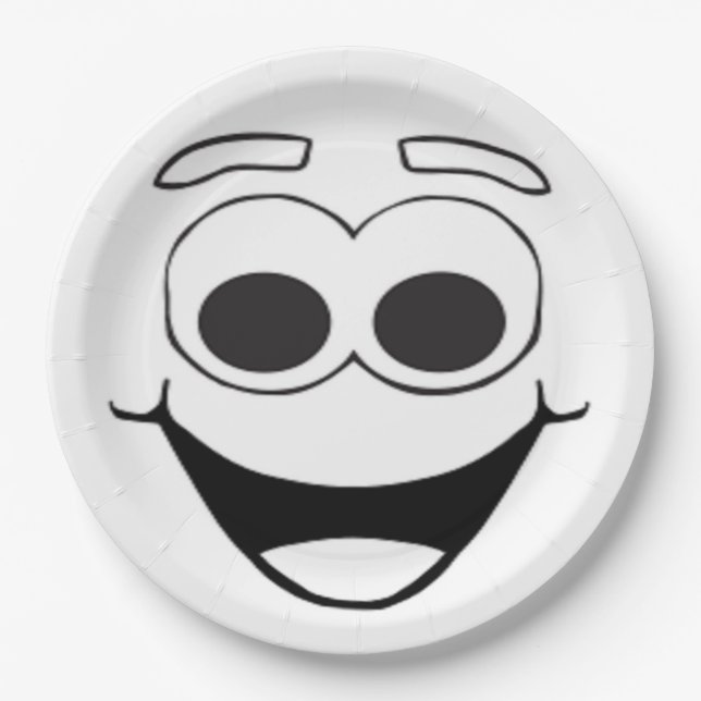 PLATO DE PAPEL FELIZ CARA (Anverso)