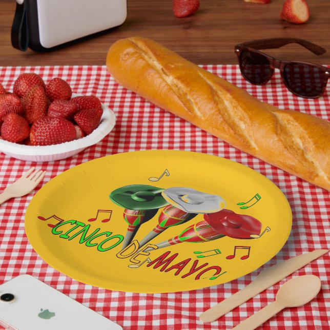 Plato De Papel Feliz Cinco de Mayo (Picnic)