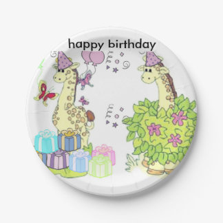 Plato De Papel feliz cumpleaños