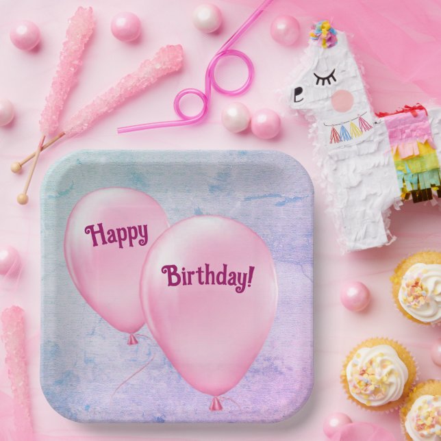Plato De Papel ¡Feliz cumpleaños! (Fiesta)