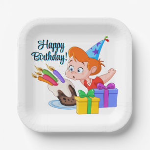 Plato De Papel Feliz Cumpleaños