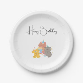 Plato De Papel Feliz Cumpleaños