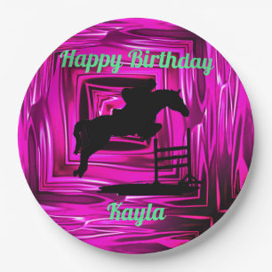 Plato De Papel Feliz cumpleaños a caballo cazador de jumper ecues