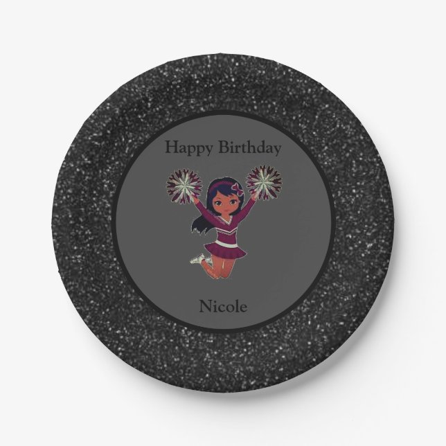 Plato De Papel "Feliz cumpleaños", broma negra (Anverso)