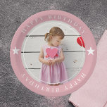 Plato De Papel Feliz cumpleaños con foto<br><div class="desc">Celebra tu día especial con estilo con nuestros personalizables platos de papel "Feliz cumpleaños con foto". Estos platos son perfectos para añadir un toque personal a tu fiesta de cumpleaños. Simplemente sube tu foto favorita y crearemos un diseño único e inolvidable sólo para ti. Estos platos, hechos con papel sólido...</div>