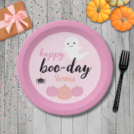 Plato De Papel Feliz cumpleaños de Boo Day