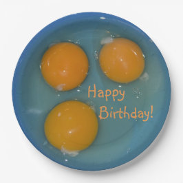 Plato De Papel Feliz cumpleaños Egg Lover