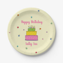 Feliz cumpleaños Fiesta de Confetti con velas colo