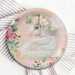 Plato De Papel Feliz cumpleaños Floral Unicornio nombre personali<br><div class="desc">Este moderno diseño cuenta con un bonito unicornio con una corona de flores acuáticas. Personalizado con el nombre y los detalles del fiesta editando el texto en el cuadro de texto proporcionado. #unicornio #unicornparty #unicornlove #fiesta #kids #1stcumpleaños #unicornlover #unicorngirl #unicornlife #unicornlovers #love #unicornables #navidades #unicorndream #unicornvibes #unicornstyle #loveunicorns #mono #unicorngirl...</div>