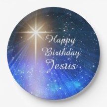 Feliz cumpleaños, Jesús Navidades Placas de papel