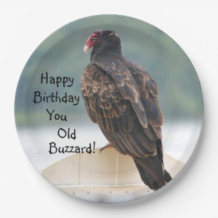 Plato De Papel Feliz cumpleaños Old Buzzard