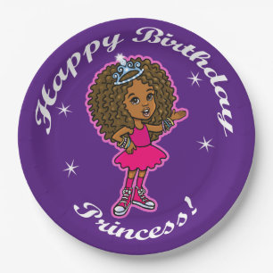 Plato De Papel ¡Feliz cumpleaños, princesa!