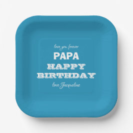 Plato De Papel Feliz Cumpleaños Te Amas Por Siempre Secuencia de
