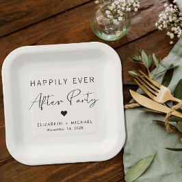 Plato De Papel Feliz desde la recepción de la boda crema Fiesta