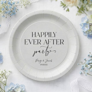 Plato De Papel Feliz desde la recepción de la boda Fiesta