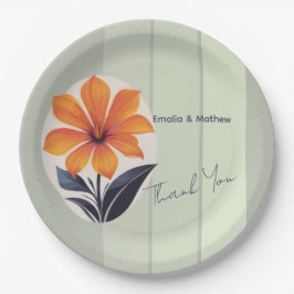 Plato De Papel Feliz Día de Acción de Gracias