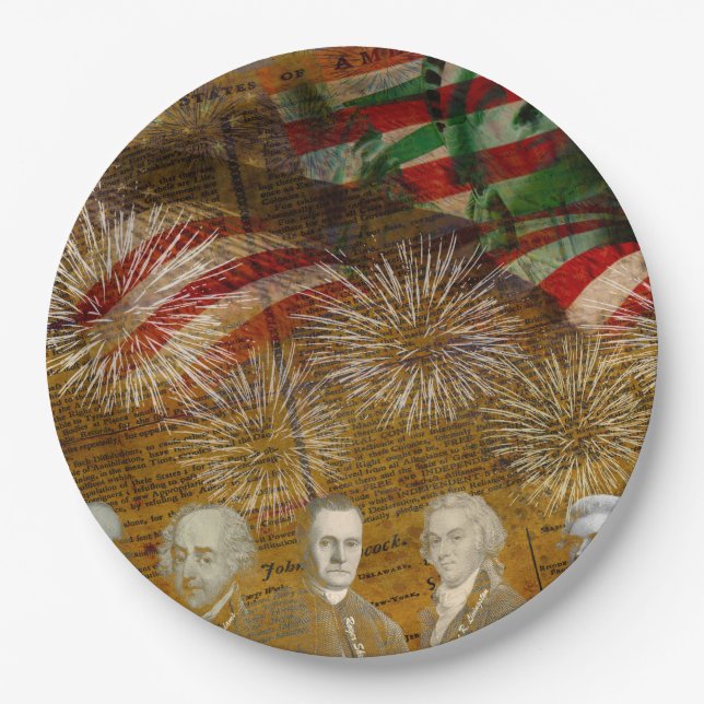 Plato De Papel ¡Feliz Día de la Independencia! (Anverso)