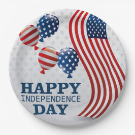 Plato De Papel Feliz Día de la Independencia