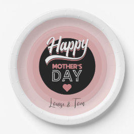 Plato De Papel Feliz día de la madre