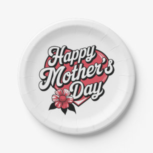 Plato De Papel Feliz Día de la Madre