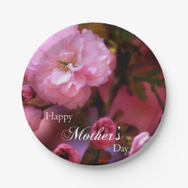 Plato De Papel Feliz Día de la Madre Primavera Flores de cerezo r