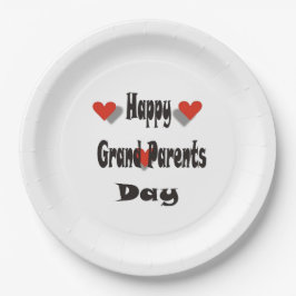Plato De Papel Feliz Día de los Grandes Padres