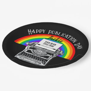 Plato De Papel Feliz Día de Publicación Personalizado LBGTQ