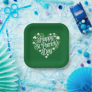 Plato De Papel Feliz día de San Patricio