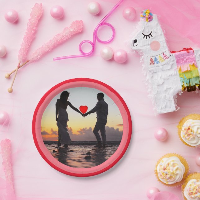 Plato De Papel Feliz día de San Valentín (Fiesta)
