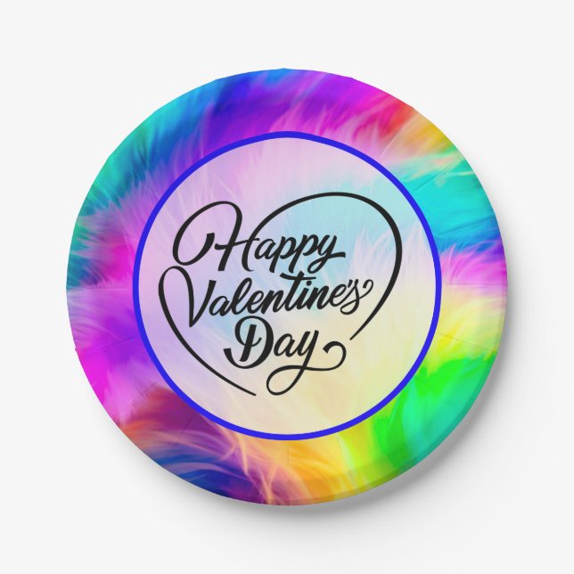 Plato De Papel Feliz día de San Valentín-23823 (Anverso)