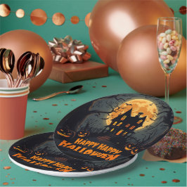 Plato De Papel Feliz Fiesta de Halloween